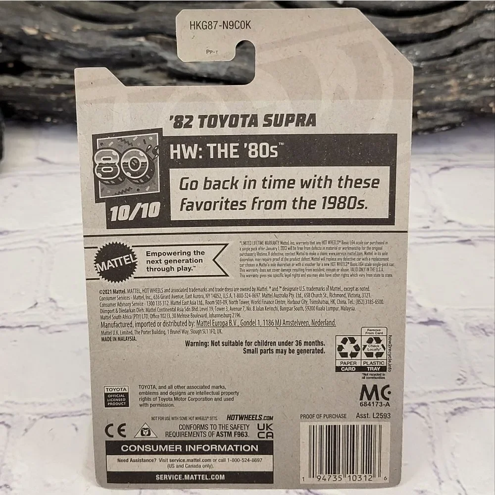 NIB Hot Wheels	'82 Toyota Supra -	HW: The '80s - HKG87	- Red - 167/250 - 10/10